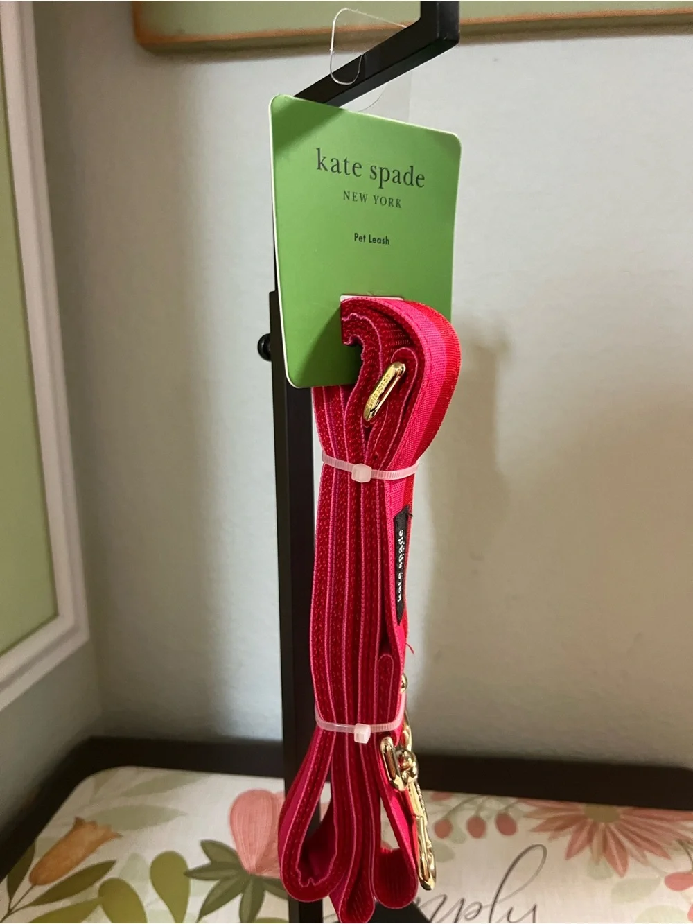 NWT Kate Spade Pink & Red 72” dog leash #YC